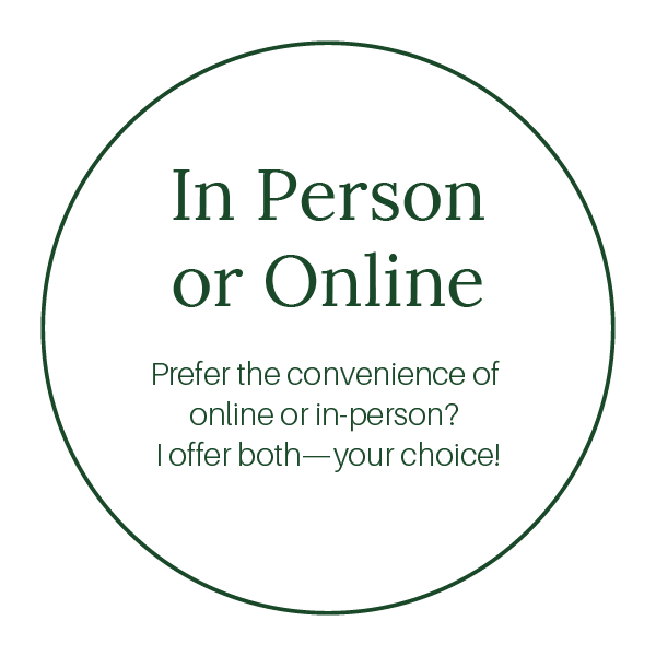 Iven offers therapy sessions in personor online.
